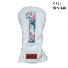 Lite彩花大數碼1號木桿套(白底)#K574 Lite彩花大數碼1號木桿套(白底)#K574
